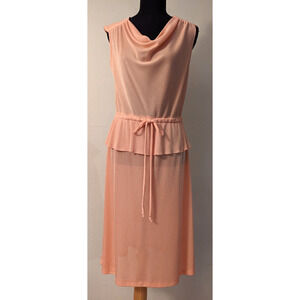 Vintage Chipper California 70's Dress orange sleeveless tank Q4